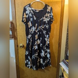 Merona Black Floral Plus Dress